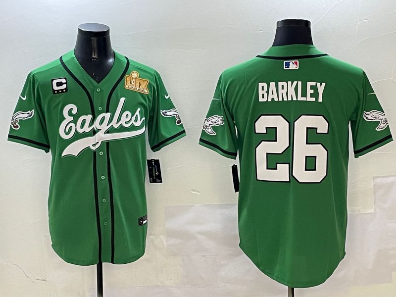 Men Philadelphia Eagles #26 Barkley Green three generations Jointly Name 2025 Nike Limited NFL Jersey style 16->philadelphia eagles->NFL Jersey